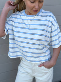Joyce Stripe Crop Tee