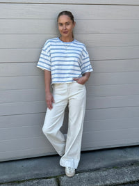 Joyce Stripe Crop Tee
