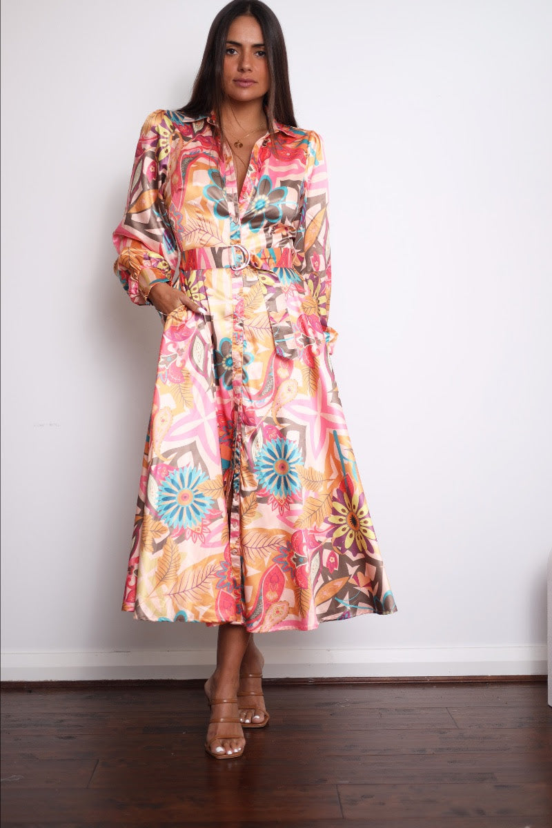 Johanna Print Shirt Dress