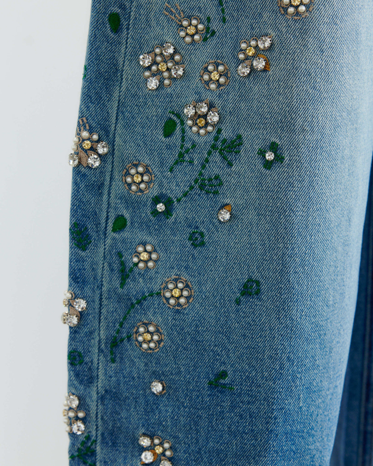 Bejewelled Barrel Jean