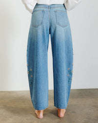 Bejewelled Barrel Jean