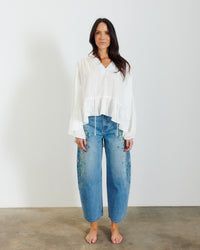 Bejewelled Barrel Jean